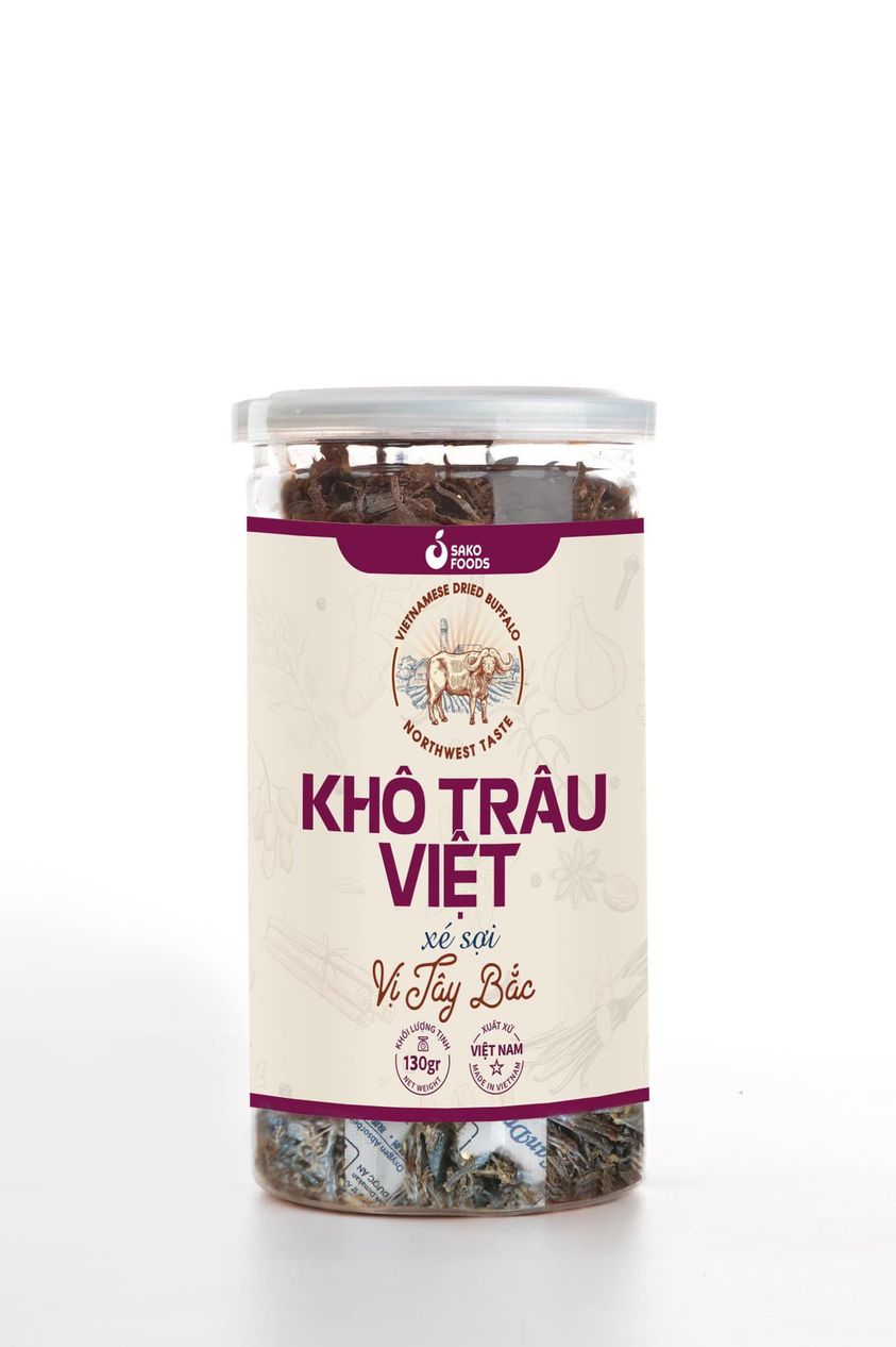 KHÔ TRÂU VIỆT XÉ SỢI VỊ TÂY BẮC SAKO FOODS